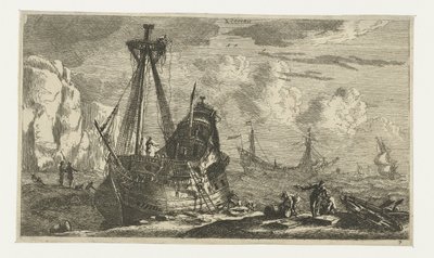 Nedmonterat segelfartyg Quelque navieres (serietitel) Några segelfartyg (serietitel) av Reinier Nooms