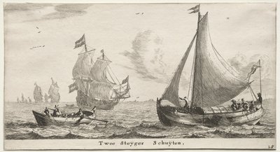 Ships of Amsterdam: Two Pier Boats. av Reinier Nooms