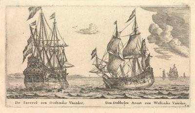 De nederländska fartygen "Paerrel" och "Dubbelen Arent av Reinier Nooms
