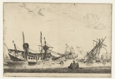 Två kölade segelfartyg Tretton scener med skepp (serietitel) av Reinier Nooms