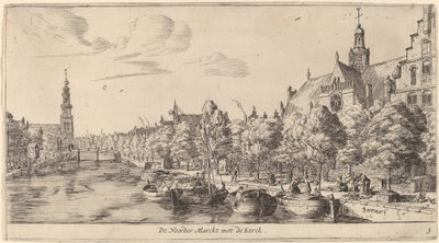 Noordenmarkt med Noorden Kerk (The Noorder Marckt with the Kerck) av Reinier Nooms, called Zeeman