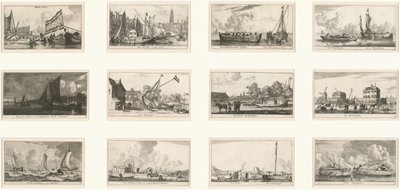 Olika fartyg och utsikt över Amstelredam (Various Ships and Views of Amsterdam): Del III av Reinier Nooms, called Zeeman