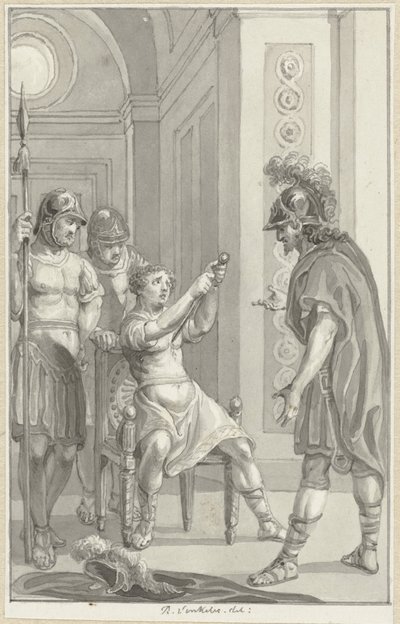 De dood van Gemellus av Reinier Vinkeles (I)