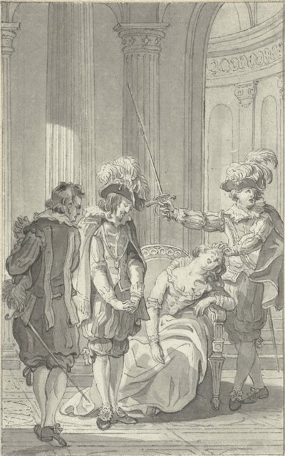 Illustration till pjäsen Ines de Castro av Rhijnvis Feith av Reinier Vinkeles (I)