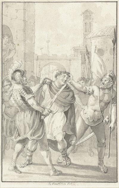 Kejsar Vitellius på väg till sin avrättning av Reinier Vinkeles (I)