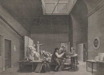 Ritakademin vid Felix Meritis Society i Amsterdam, ca. 1800. av Reinier Vinkeles