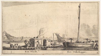 En flotte och en underlegger, 1600-talet. av Reinier Zeeman