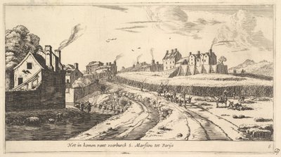 Ingång till förorten Saint Marceau nära Paris, 1600-talet. av Reinier Zeeman