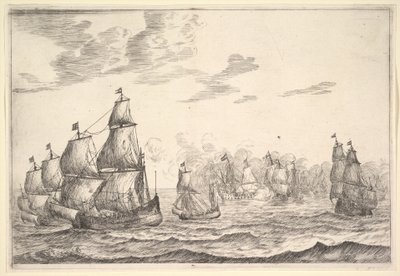 Sjöstridsscen, 1600-talet. av Reinier Zeeman