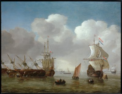 Holländsk hamn scen av Reinier Zeeman