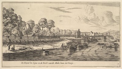 The River Seine at the Bend of the Mall, 1600-talet. av Reinier Zeeman