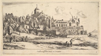 Vy över Conflans, 1600-talet. av Reinier Zeeman