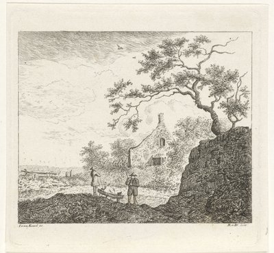Landskap med figurer av Reinierus Albertus Ludovicus baron van Isendoorn à Blois