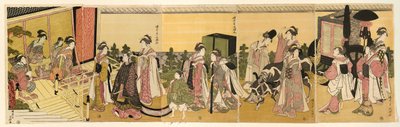 Parodi på prins Genji och hans procession av Chōkyōsai Eiri