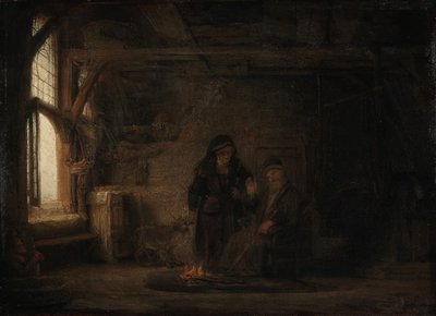 Tobias hustru med en get av Rembrandt