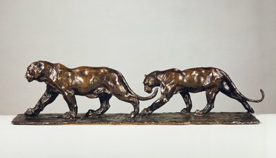 Två Jaguarer (brons) av Rembrandt Bugatti