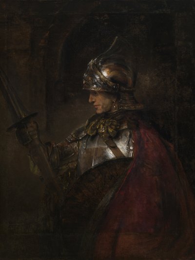 En man i rustning av Rembrandt Harmensz. van Rijn