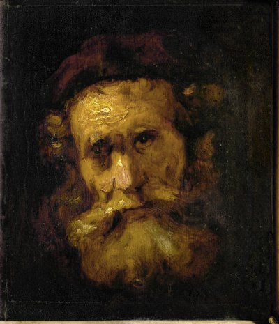 A Rabbi (olja på duk) av Rembrandt Harmensz. van Rijn