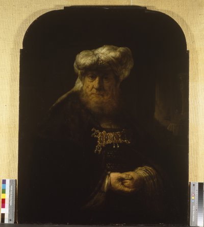En man i orientalisk kostym, cirka 1639 (olja på träpanel) av Rembrandt Harmensz. van Rijn