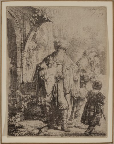 Abraham kastar ut Hagar och Ismael av Rembrandt van Rijn