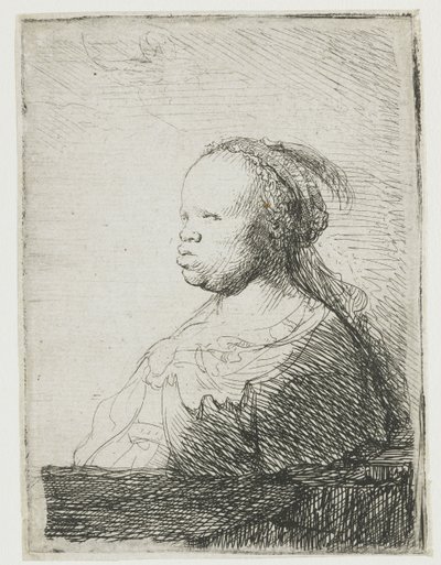 Afrikansk kvinna, 1628-32 av Rembrandt van Rijn