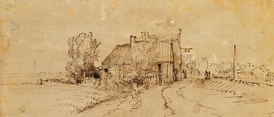 Ett värdshus vid en vägkant, av Rembrandt van Rijn