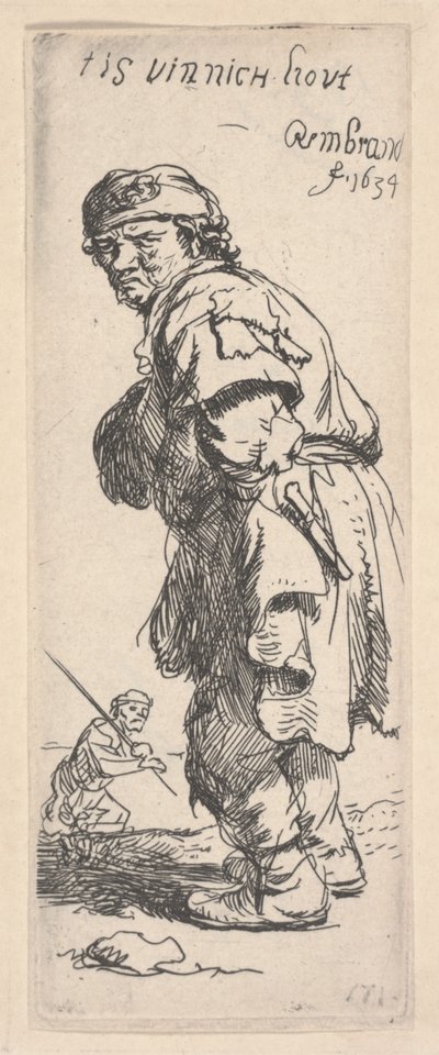 Tiggare som talar av Rembrandt van Rijn