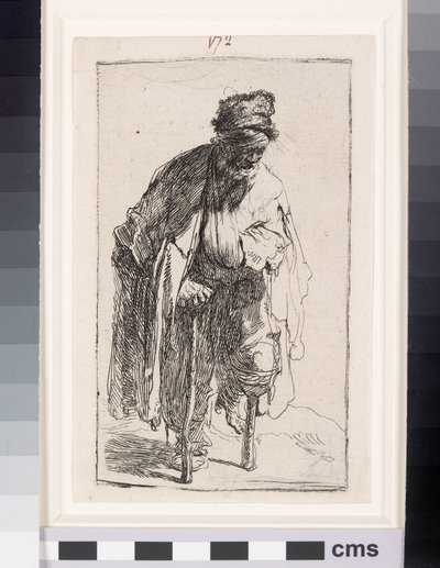 Tiggare med träben, ca 1630 (etsning) av Rembrandt van Rijn