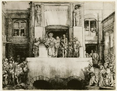 Kristus presenteras för folket av Rembrandt van Rijn
