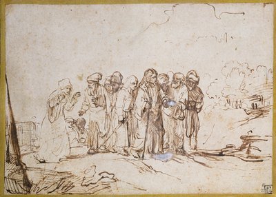 Kristus och den kanaaneiska kvinnan av Rembrandt van Rijn