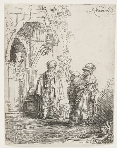 Jakob och Laban av Rembrandt van Rijn