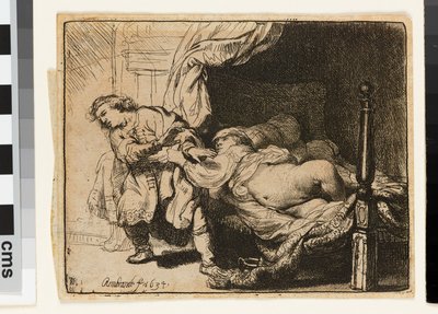 Josef och Potifars hustru av Rembrandt van Rijn