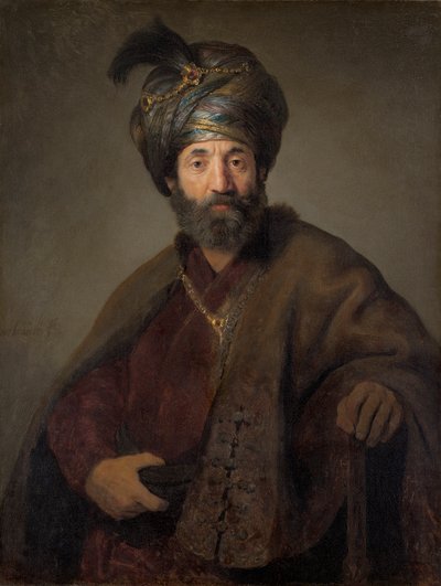Man in Oriental Costume, ca 1635 (olja på duk) av Rembrandt van Rijn