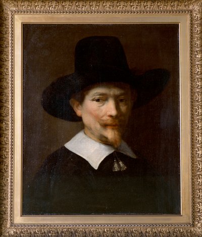 Porträtt av en man (olja på duk) av Rembrandt Harmensz. van Rijn