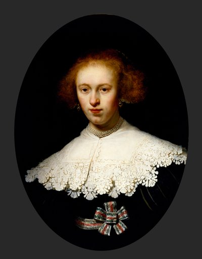 Porträtt av en ung kvinna av Rembrandt van Rijn