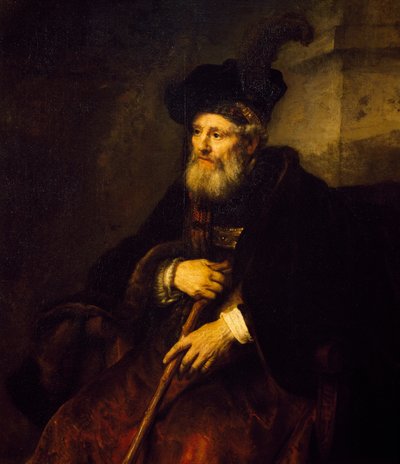 Porträtt av en gammal man av Rembrandt Harmensz. van Rijn