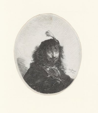 Rembrandt med svärdet och hägern av Rembrandt Harmensz. van Rijn