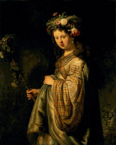 Saskia som Flora av Rembrandt van Rijn