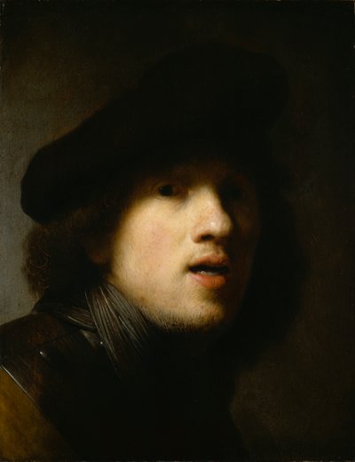 Självporträtt, ca 1629 (olja på trä) av Rembrandt Harmensz. van Rijn