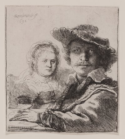 Självporträtt med Saskia av Rembrandt van Rijn