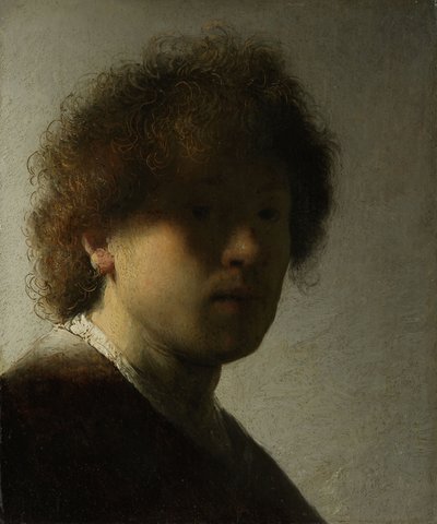 Självporträtt som en ung man, ca 1628 (olja på panel) av Rembrandt van Rijn