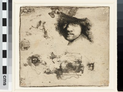 Studieblad av Rembrandt van Rijn