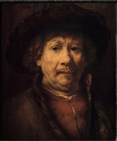 Litet självporträtt (målning, ca 1666) av Rembrandt van Rijn