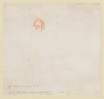 Liten studie av ett huvud av Rembrandt van Rijn
