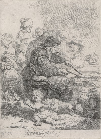Pannkakskvinnan av Rembrandt van Rijn