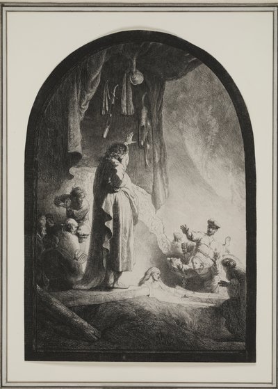 The Raising of Lazarus: The Larger Plate, c.1632 (etsning) av Rembrandt van Rijn