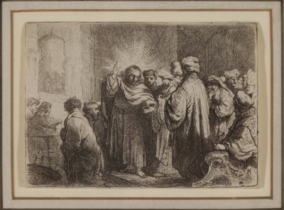 The Tribute Money, ca 1635 (etsning) av Rembrandt van Rijn