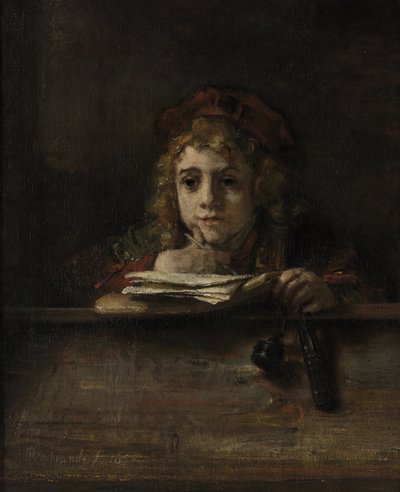 Titus vid sitt skrivbord av Rembrandt Harmensz. van Rijn