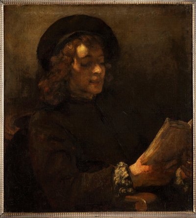 Titus van Rijn, målarens son, läser (olja på duk) av Rembrandt Harmensz. van Rijn