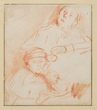 Två studier av Saskia, 1636 - 1637 ca av Rembrandt van Rijn